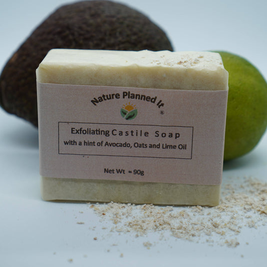 Castile Soap with a hint of Avocado, Oats and Lime Essential Oil